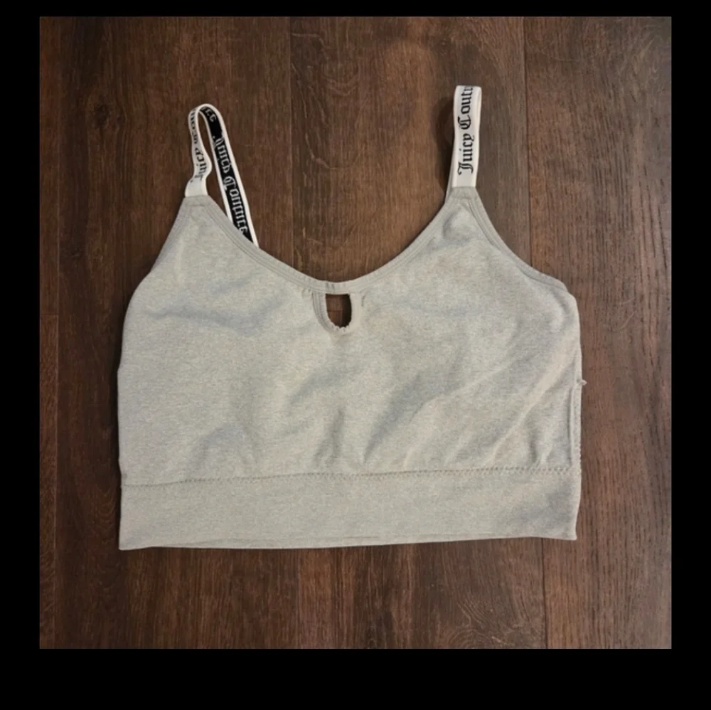 Juicy Couture Gray Bralette with Logo Strap